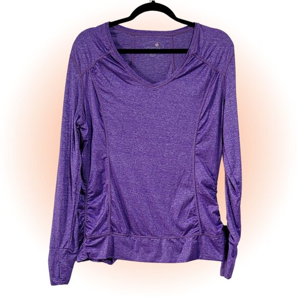 TANGERINE RUCHED PULLOVER LONG SLEEVE TOP SHIRT EUC XL - Picture 1 of 5